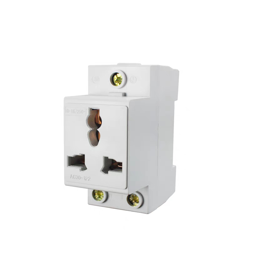 Electrical outlet installed with aptomat rail for 3hole residential