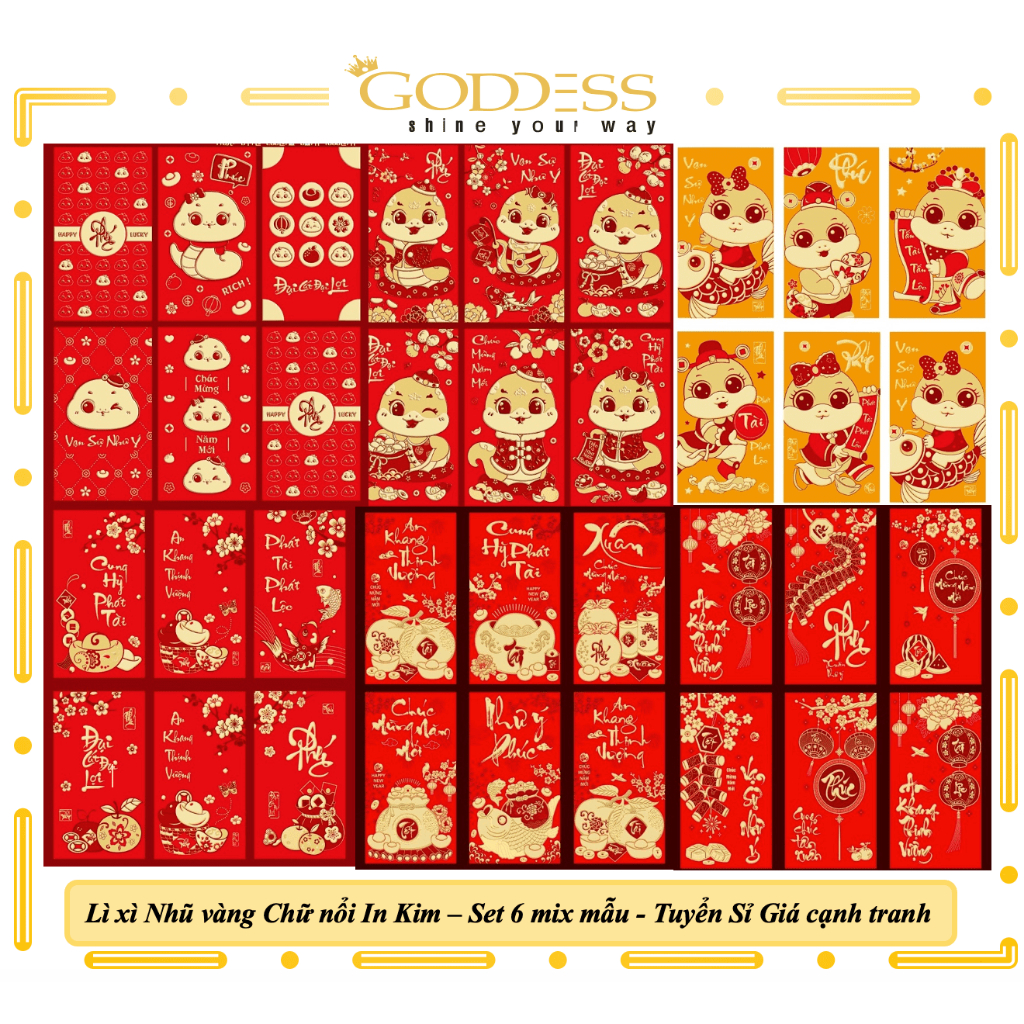 Lucky Envelopes CNY Year of the Snake At Ty 2025 Unique Tet Lixi