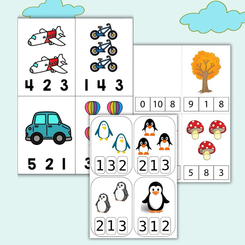 Practice Familiar With Math, Counting Practice (Montesson Education Kit ...