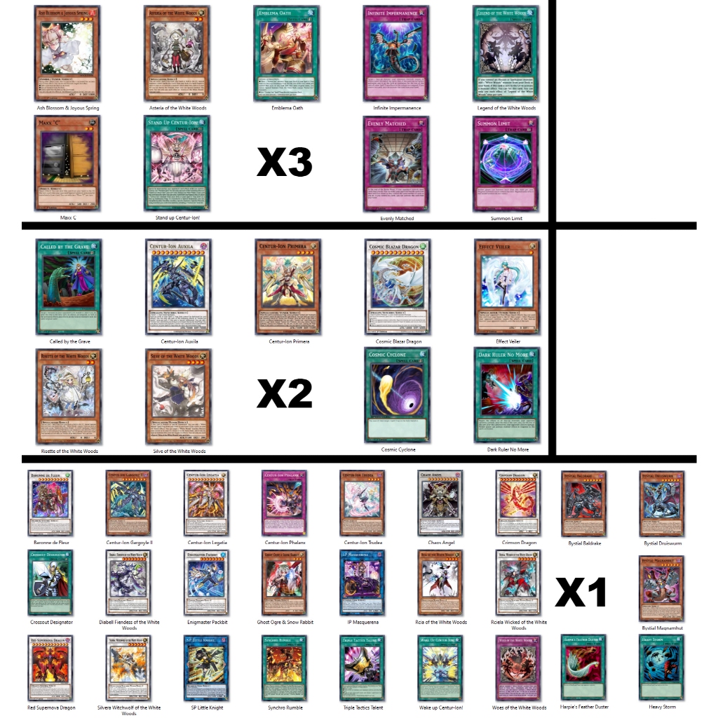 Yugioh Printed Article] White Woods Centur-Ion Deck (English) | Shopee  Malaysia