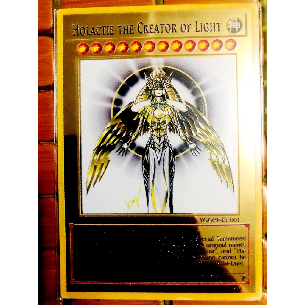 Holactie The Creator Of Light Premium yugioh Card [YGOPREN001] Metallic Gold Rim Imported