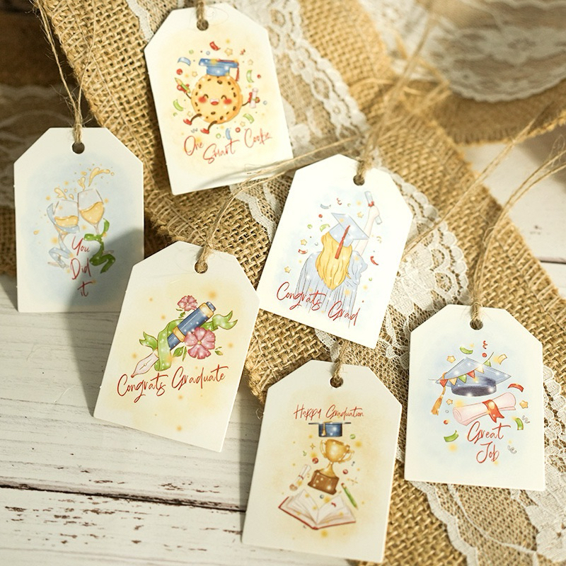6 Tags Happy Graduation/ Happy Graduation Gift Tag/ Graduation Gift Tag ...