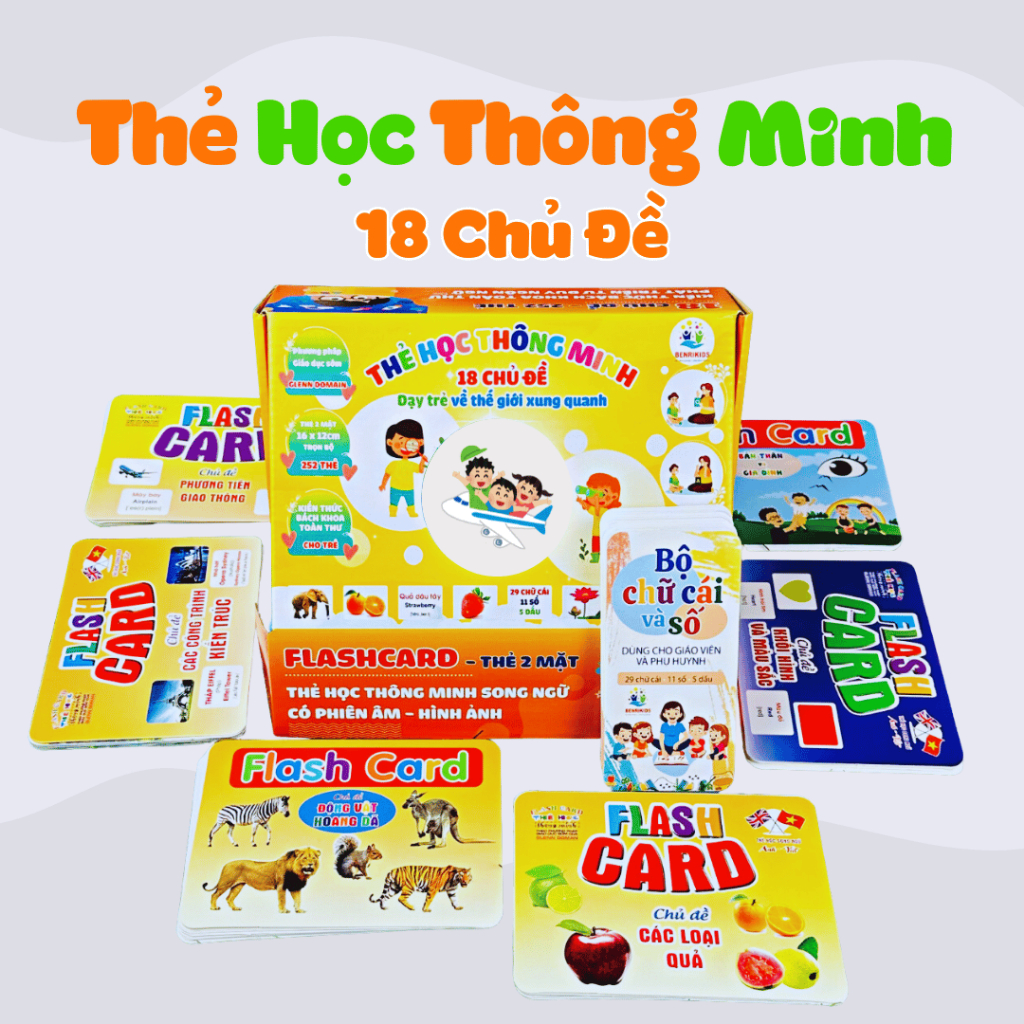 Smart Card Box with 18 Topics of Bilingual Cards Using the Glenn Doman ...