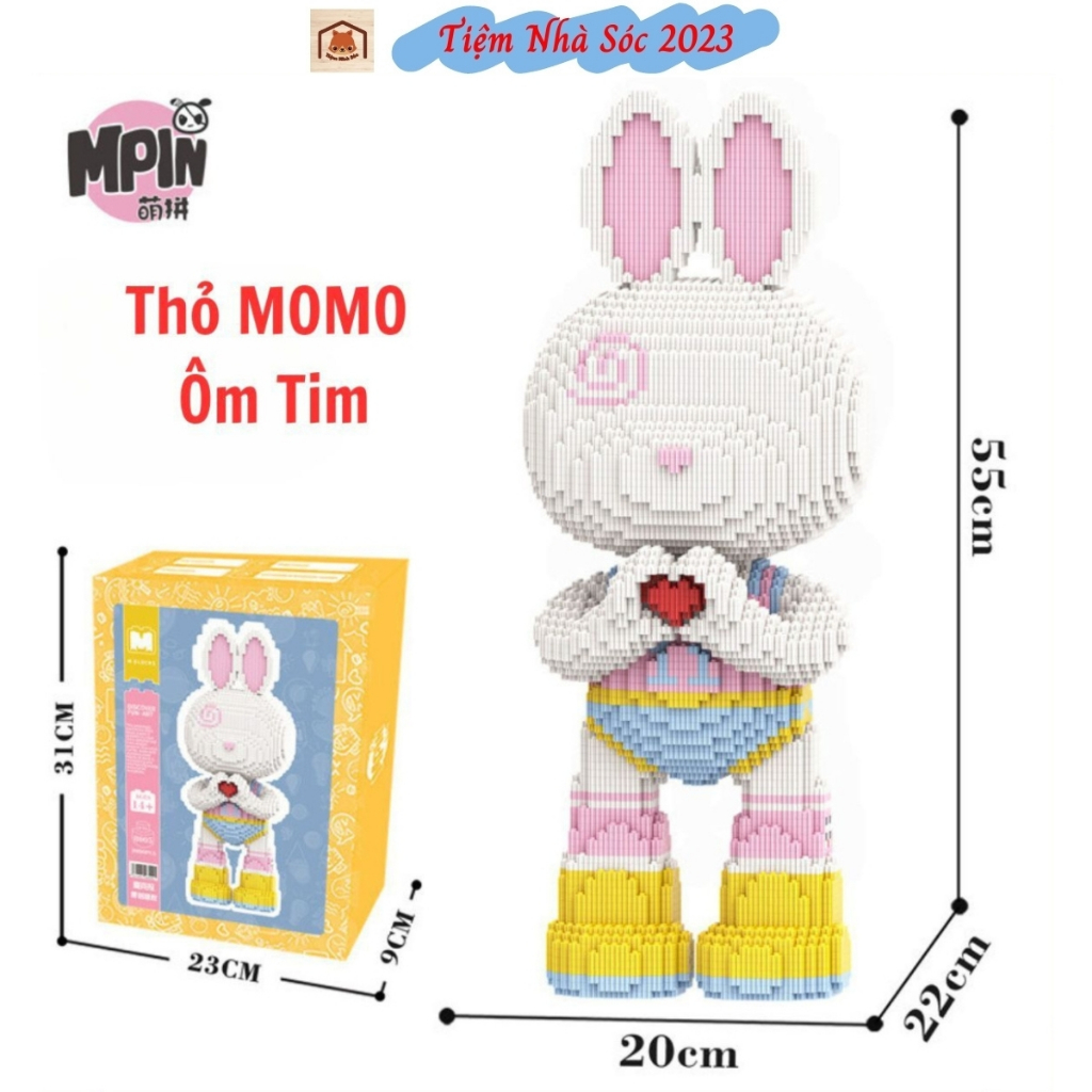 Momo Rabbit Leg0 Assembly Model Toy 55cm Mpin Comes With Lovely Large ...