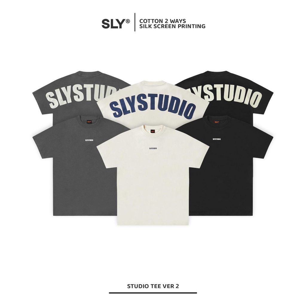 Sly STUDIO Round Neck T-shirt Ver 2 | 3 color combinations | Shopee ...