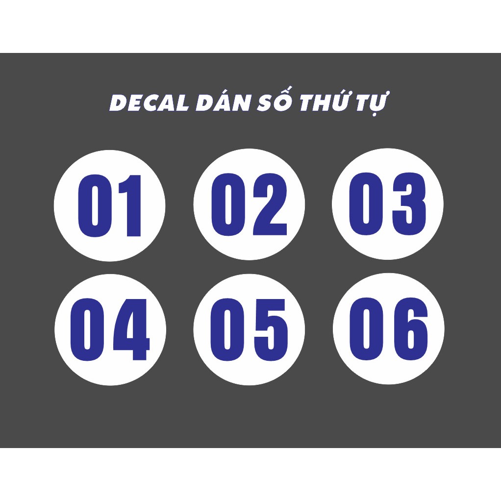 [Dark Green Model] Sequential Number Decal, Pre-cut Waterproof PVC ...