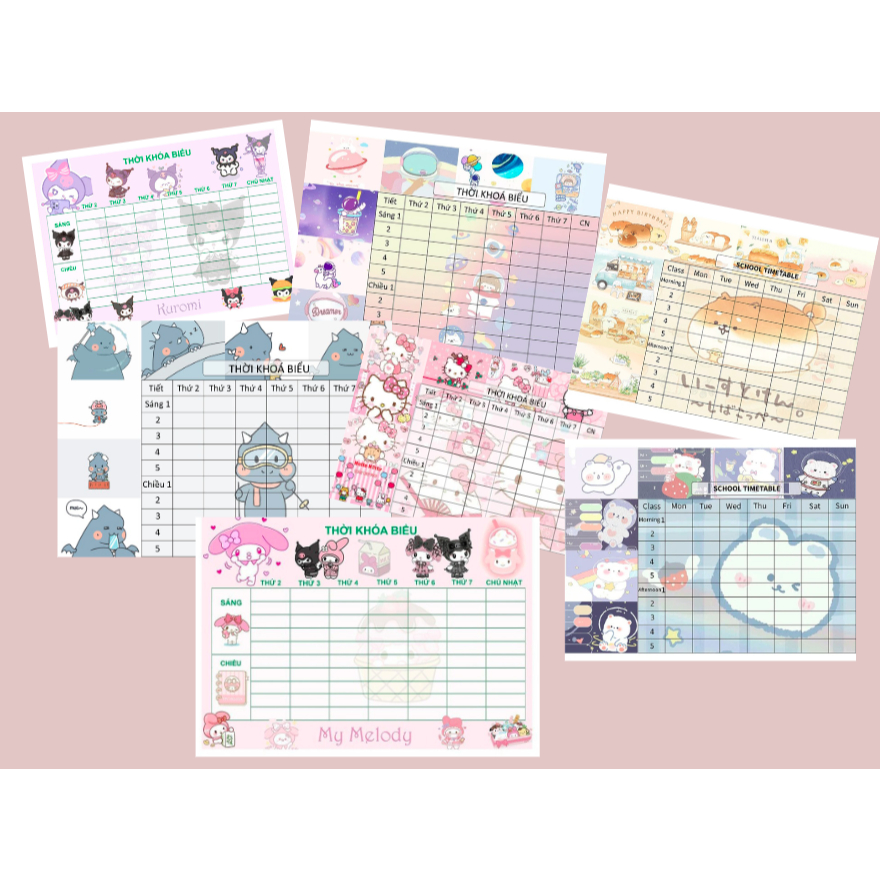 The Schedule Of a4 Size Many cute And cute Themes - Baby Calendar ...