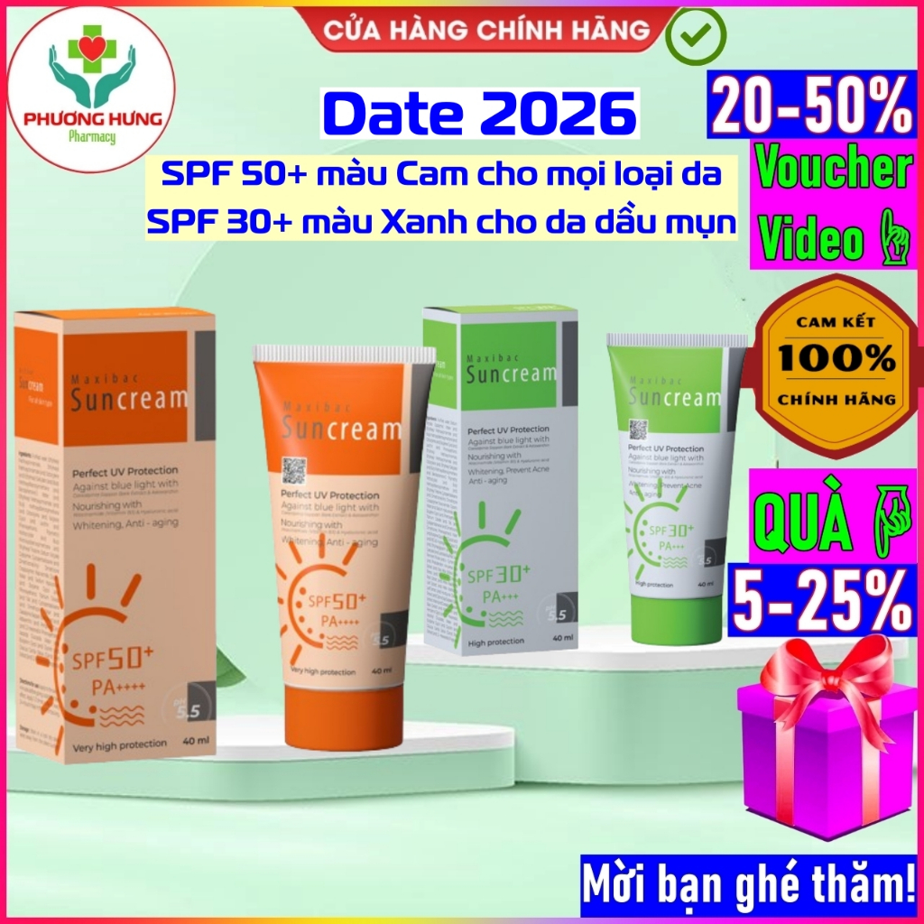 Suncream Maxibac Sunscreen, SPF 50+ Orange for all skin types, SPF 30