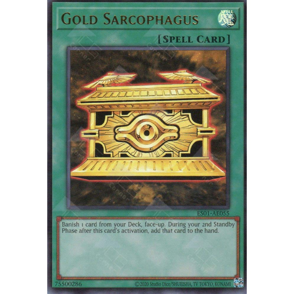 [ Ae ] [ OCG Yugioh ] Ultra Rare Card Card ES01-AE055 Gold Sarcophagus ...
