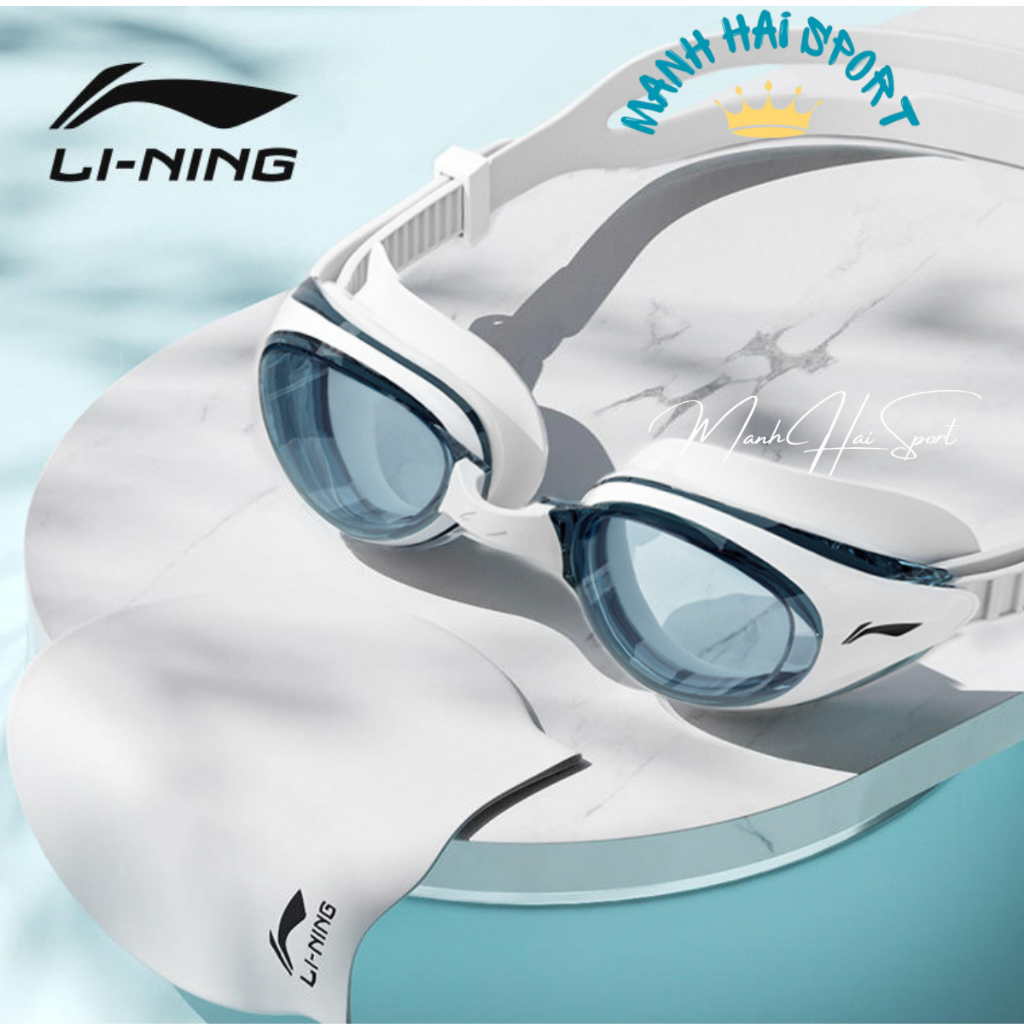 Li-ning adult swimming goggles, new design, wide viewing angle, comes ...