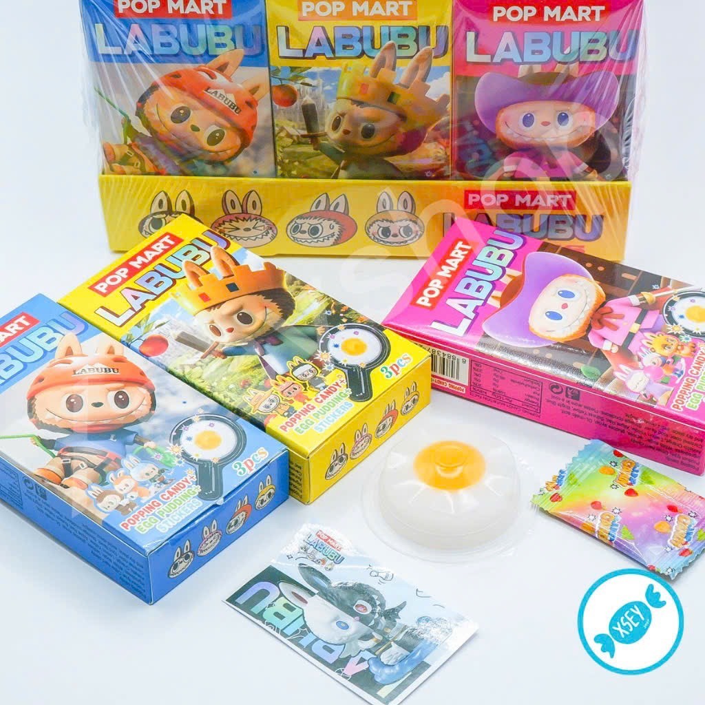 Odd 1 Box of Omelette Jelly Mixed with Labubu Exploding Candy Extremely ...