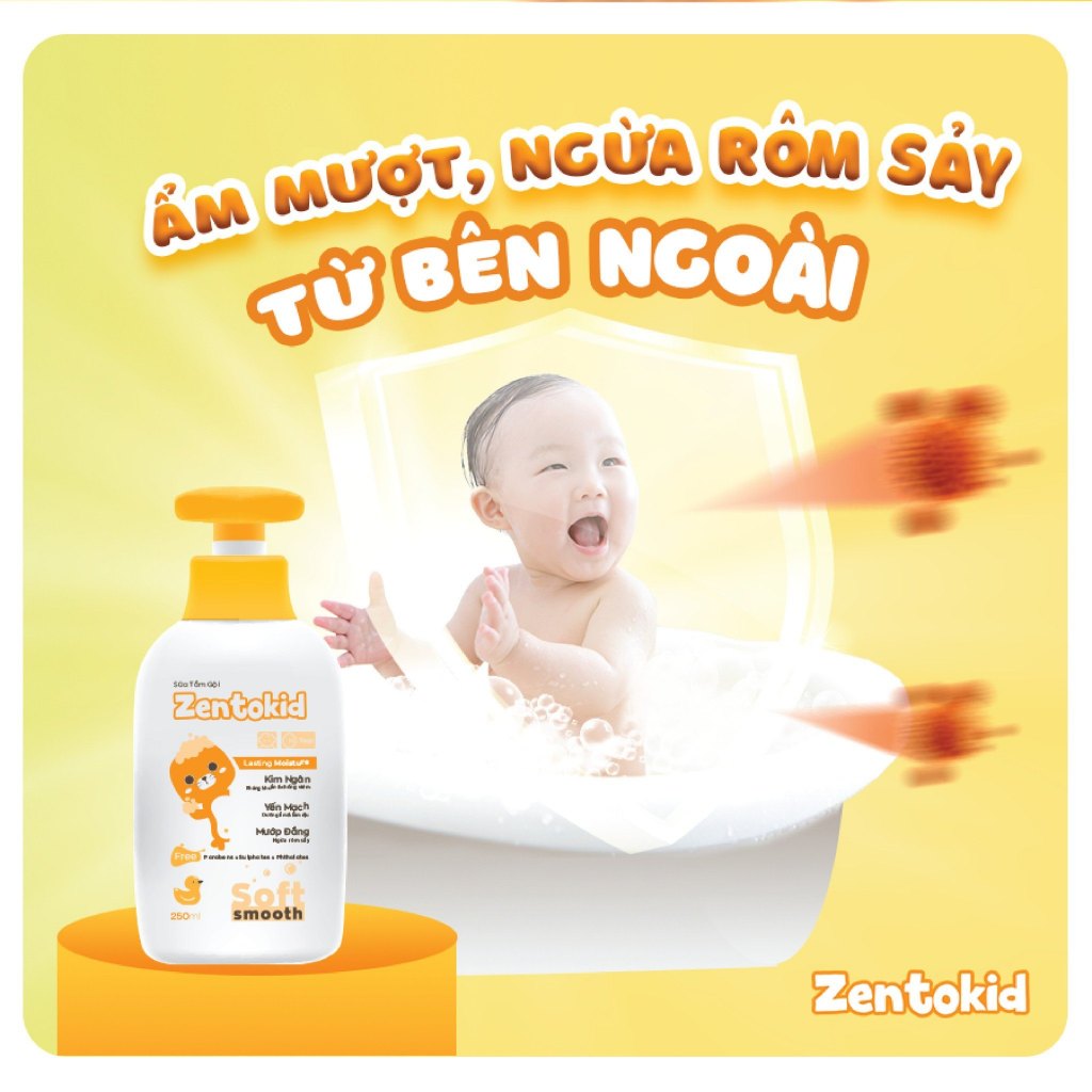 Zentokid baby shampoo helps antibacterial, prevents heat rash, diaper ...