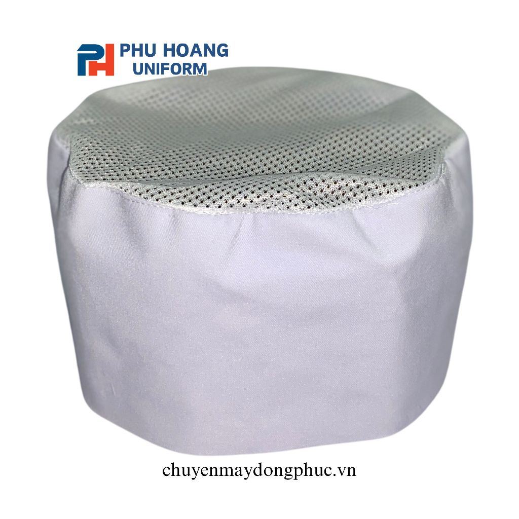 Japanese kitchen hat with white air mesh used in restaurants made of