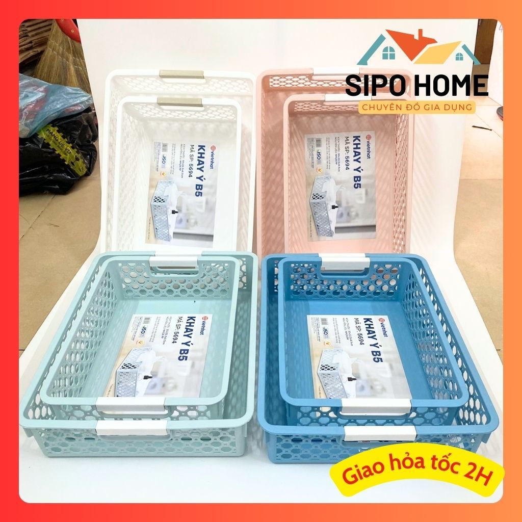 Viet Nhat A4 B5 papersized rectangular plastic tray for multipurpose