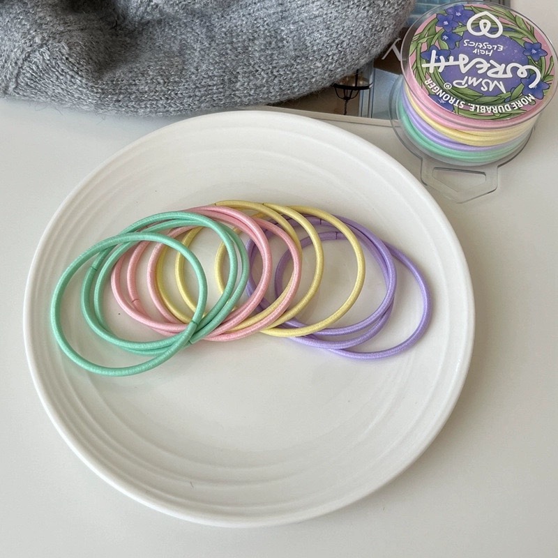 Colorful elastic Set (100 strands) | Shopee Malaysia