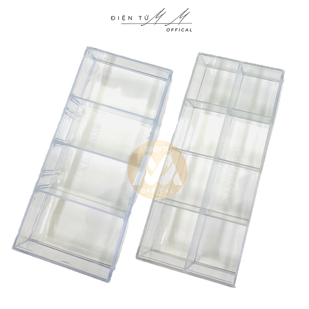 Components box with 4 transparent mica compartments (with lid) | Shopee ...