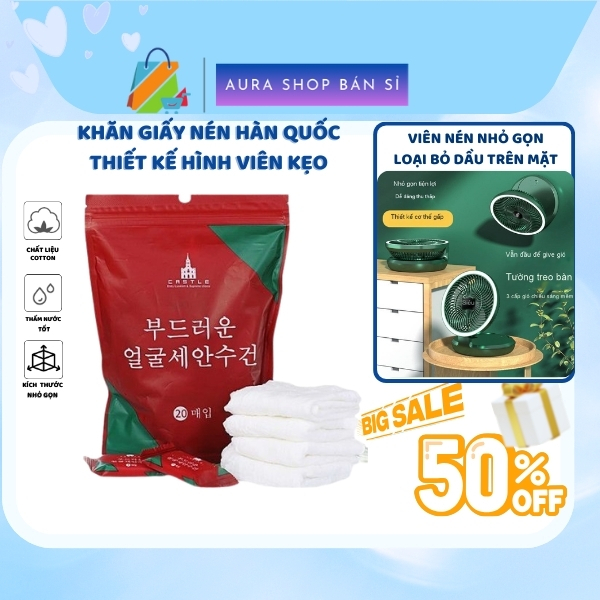 Mifan Premium Korean Compressed Tissue - Pack of 20 Size Tablets - 2 ...