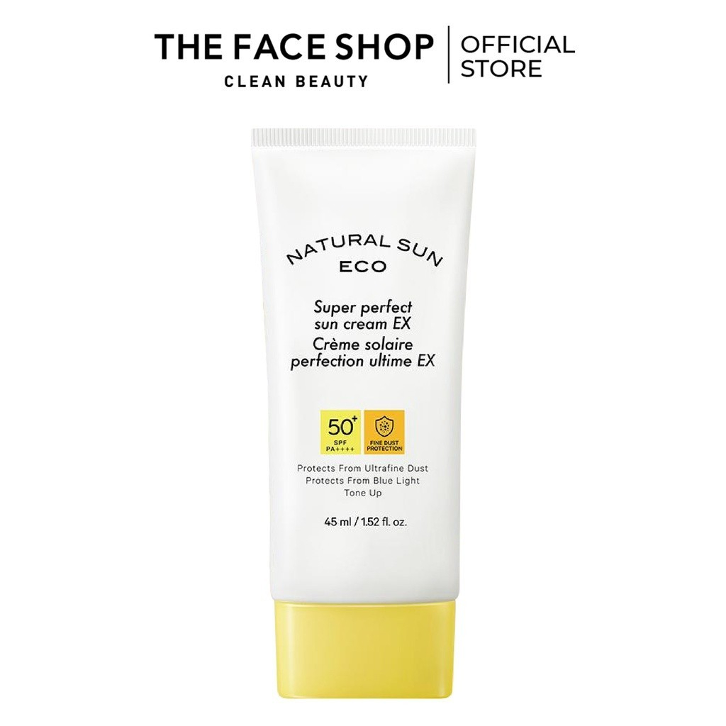 Thefaceshop NATURAL SUN ECO Smooth Anti-Dust Sunscreen SPF50+ 45ml ...