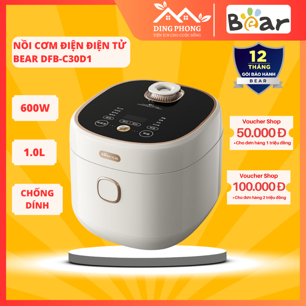 Bear Electronic Rice Cooker 1L 6-Layer Multi-Purpose Pot for Cooking ...