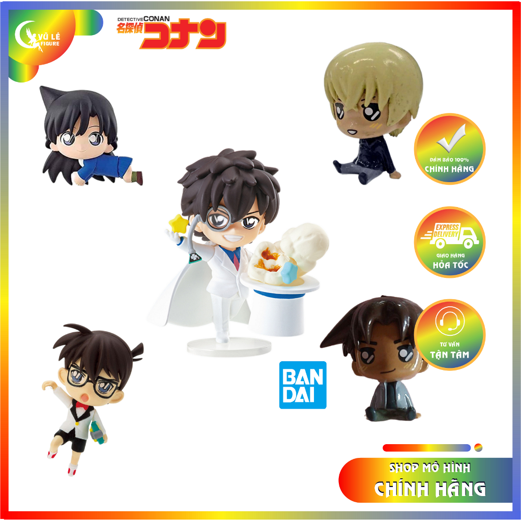 Genuine Bandai Detective Conan Kaito Kid / Heiji / Amuro / Ran mini ...