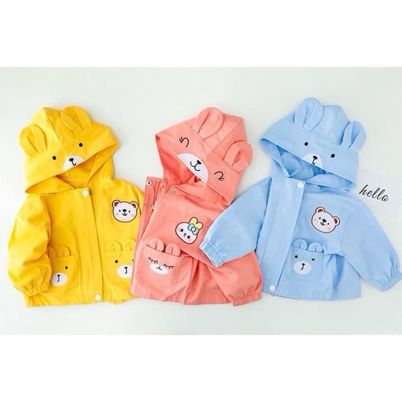 Jacket for babies. Cute rabbit ear windbreaker for babies from 6 - 15kg ...