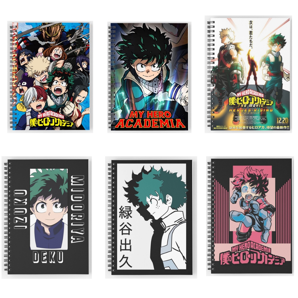 Pencil sketchbook my hero academia Midoriya Izuku Bakugo Katsuki ...