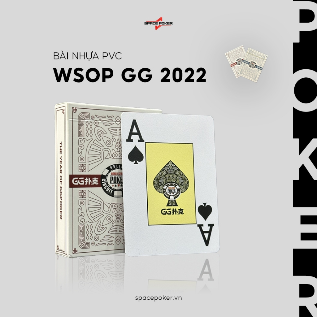 WSOP GG 2022 Poker Vietnam plastic playing cards set, high quality PVC ...