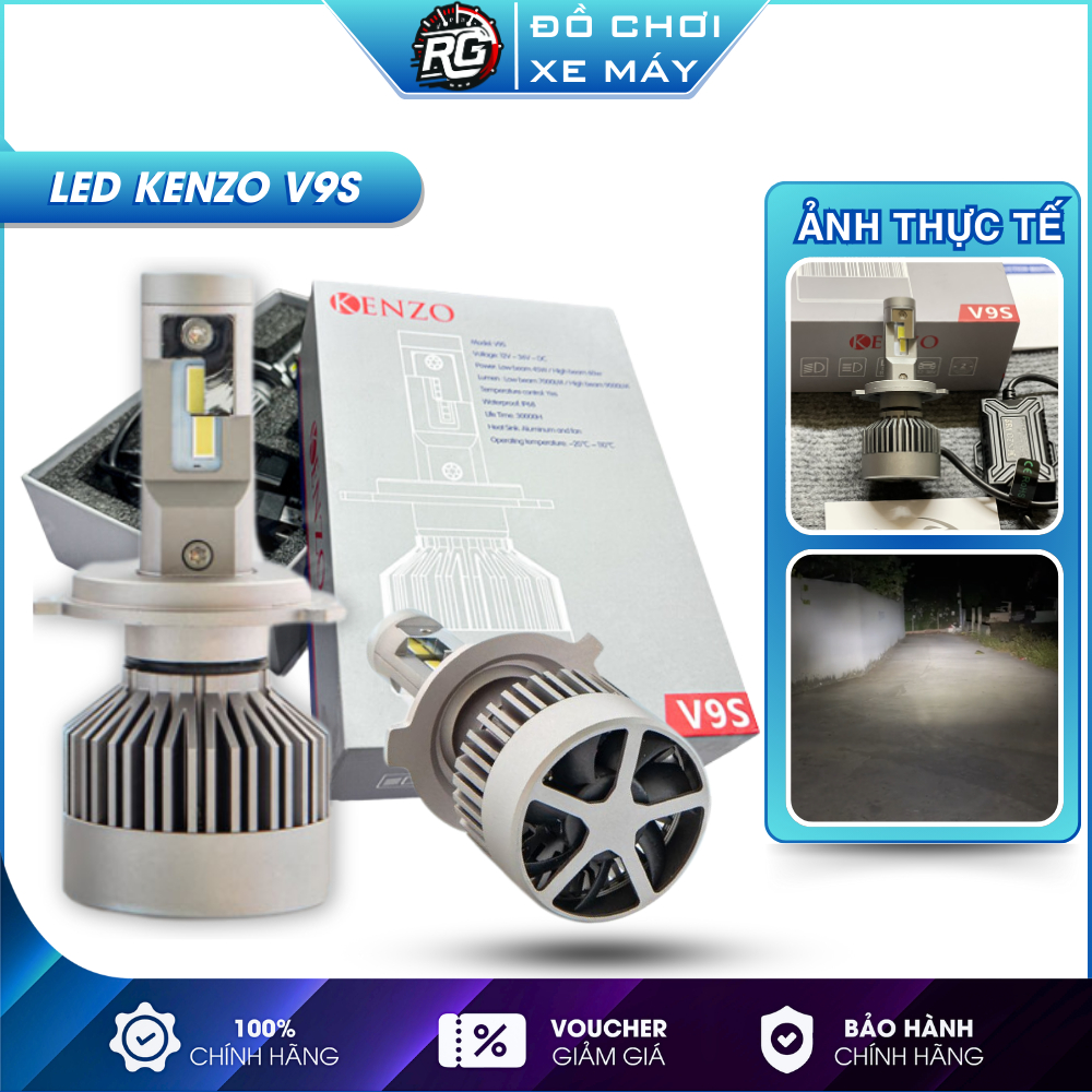 Kenzo V9S 60W H4 Led Headlights Mounted Zin For H4 Motorcycles With Strong Light Good Heat Dissipation Shopee Malaysia