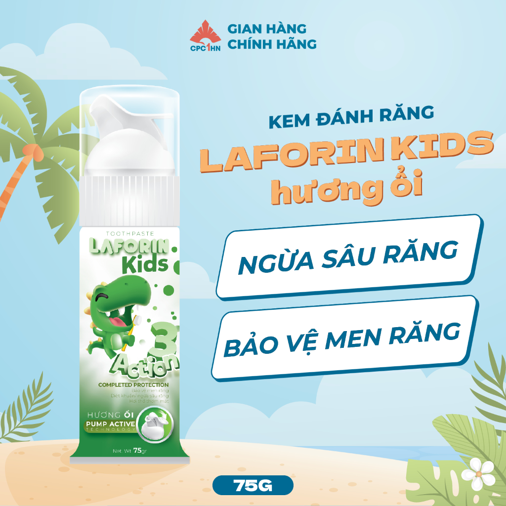 Laforin Kids children's toothpaste guava flavor anticavity, safe to