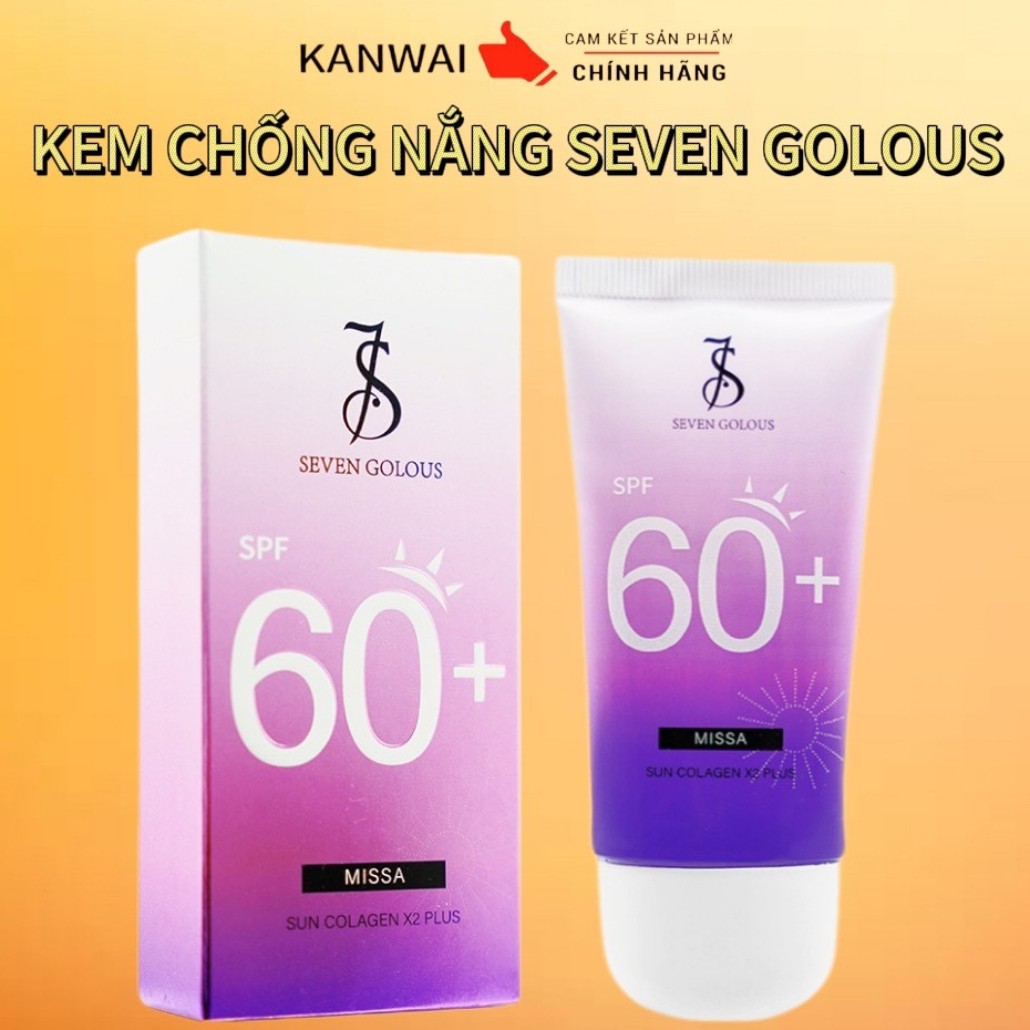 Seven GOLOUS Skin Whitening Sunscreen SPF 60+ PA +++ Tone Lifting ...