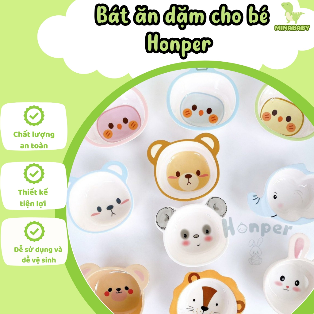 Honper Baby Weaning Bowls Melamine Plastic Material Are Extremely Safe