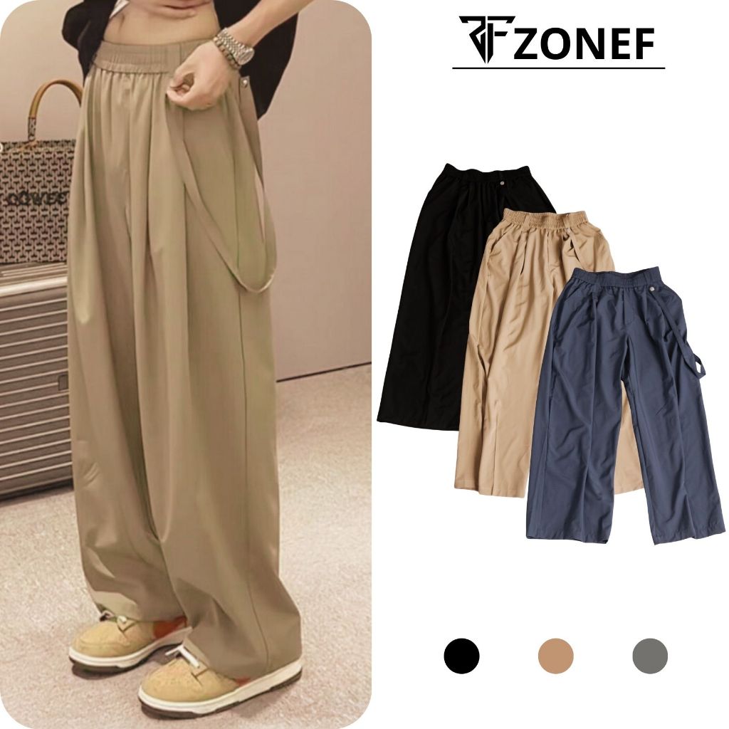 Cool Wind Fabric Wide Pants, Korean Style By ZoneF Official (QFR ...