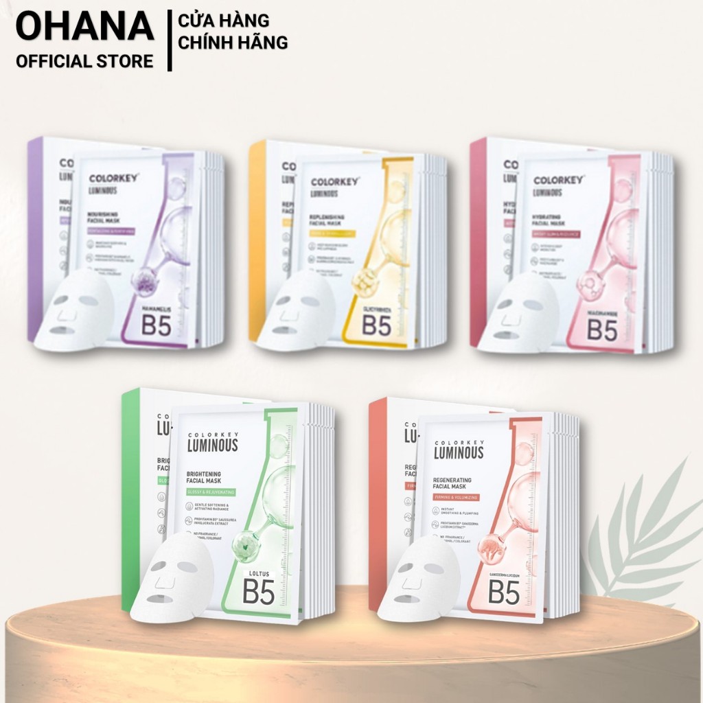 [COLORKEY] Colorkey Luminous Facial Mask Combo of 10 Moisturizing ...