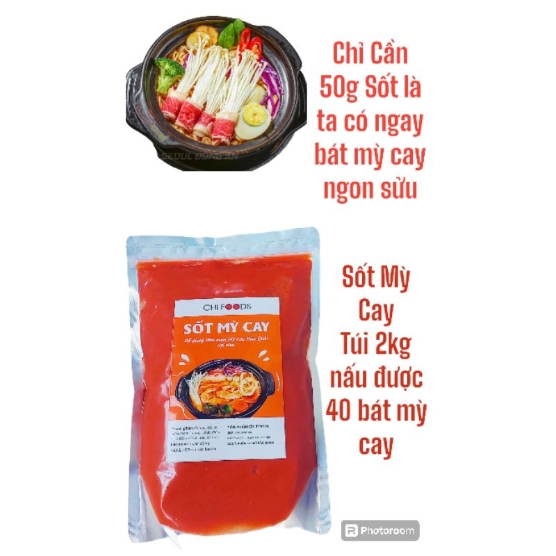 2kg bag of spicy noodle sauce can cook 40 bowls of spicy noodles