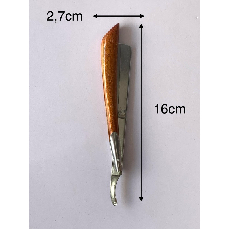 Stainless steel/wood/plastic facial razor handle with short and long ...