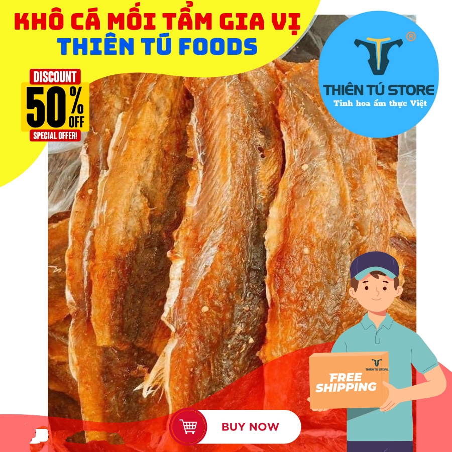Dried termite fish seasoned to taste, thick and flexible meat, very ...