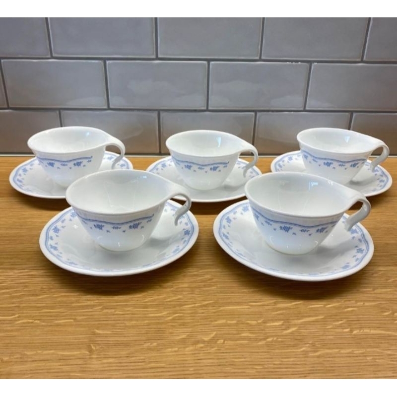 Corelle Morning Blue 1970 American tea Set (2nd hand) | Shopee Malaysia