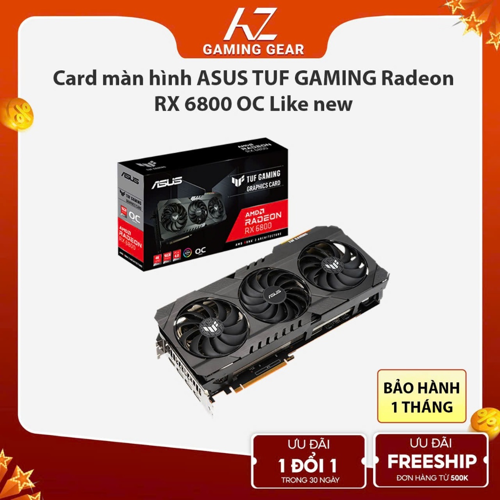 Vga Asus Radeon RX 6800 16GB Gdr6 TUF Gaming Like new Full box | Shopee ...