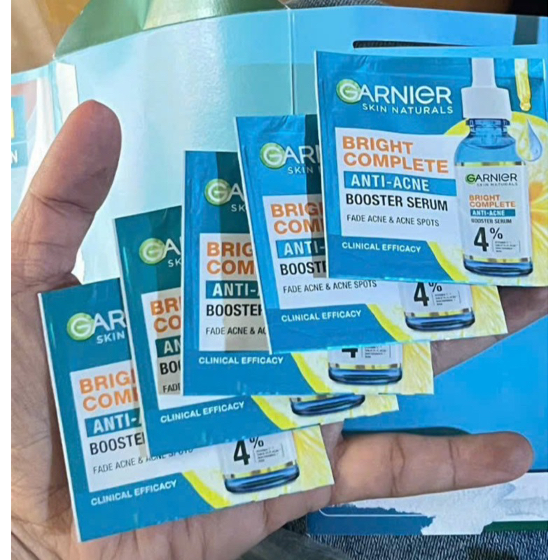 Garnier Serum Reduces Acne, Dark Spots, Oily Acne Skin Sample pack 1.5g