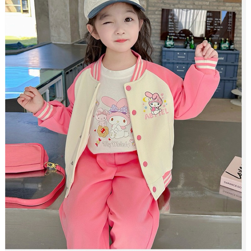 Very cute and unique kuromi m+labubu printed felt set, size 9-44kg ...