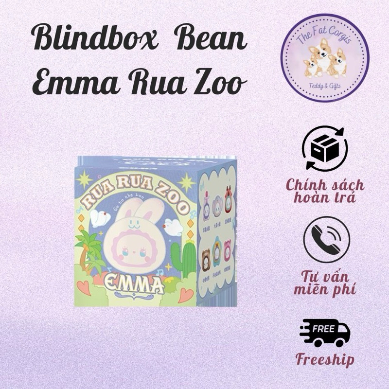 (1 Box of 1) Blindbox blind box bean model Emma Rua Zoo animal world ...