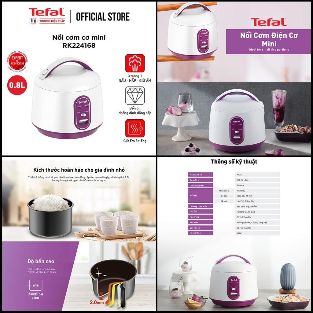 Tefal RK mini Mechanical Rice Cooker224168 | Shopee Malaysia