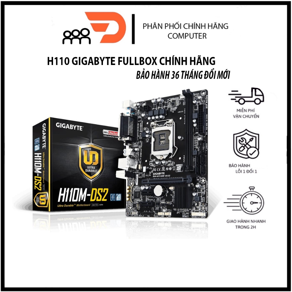 Main Gigabyte H110M DS2 Chipset Intel H110 Socket LGA1151 VGA onboard Shopee Malaysia