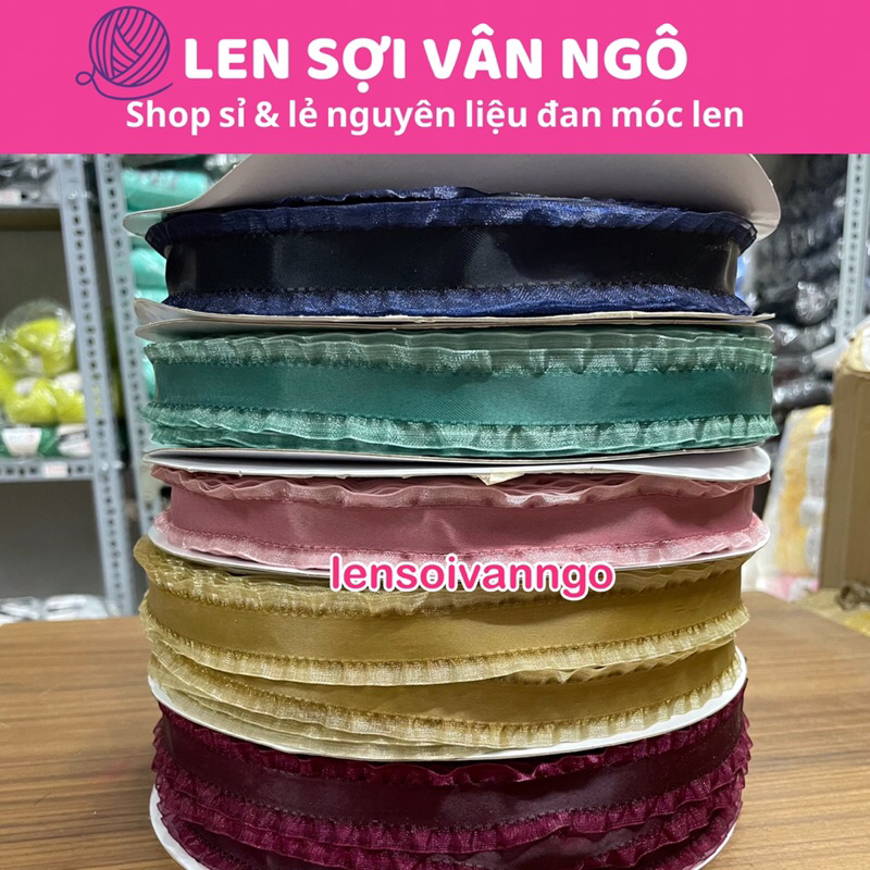 2 meters of silk ribbon with chiffon trim (2.5cm version) | Shopee Malaysia