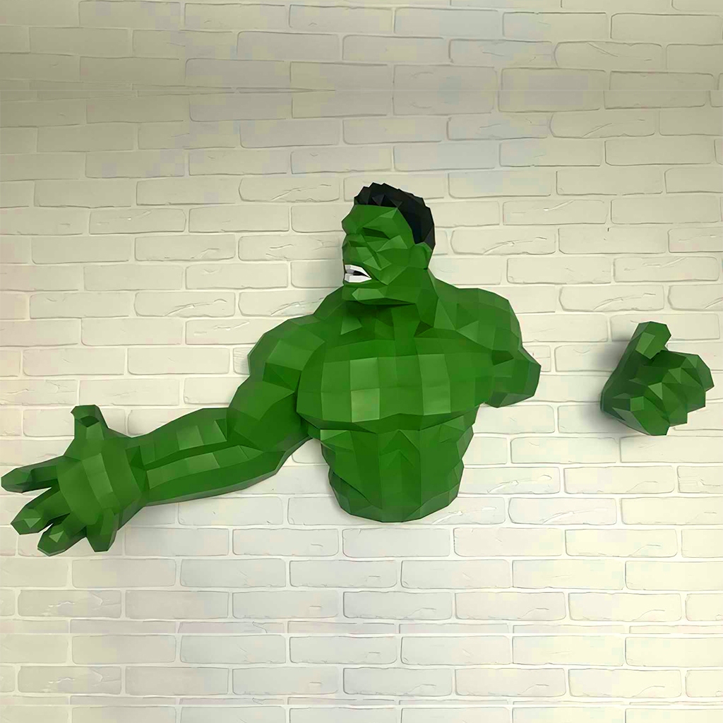 Paper Model Anime Game Marvel Hulk Wall Hanging | Shopee Malaysia