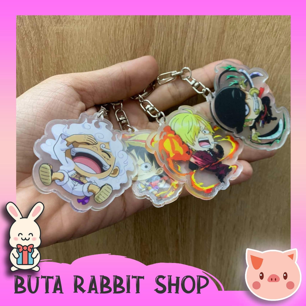 (Ready Stock) ANIME Keychains ONE PIECE Series Characters King Pirate ...