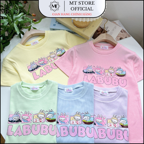 Labubu Long Sleeve Short Sleeve Ribbed T-Shirt With High Quality Body ...