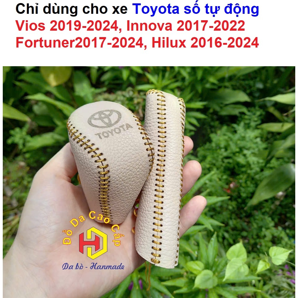 [Genuine leather] Handbrake gear lever cover for Toyota automatic Vios ...