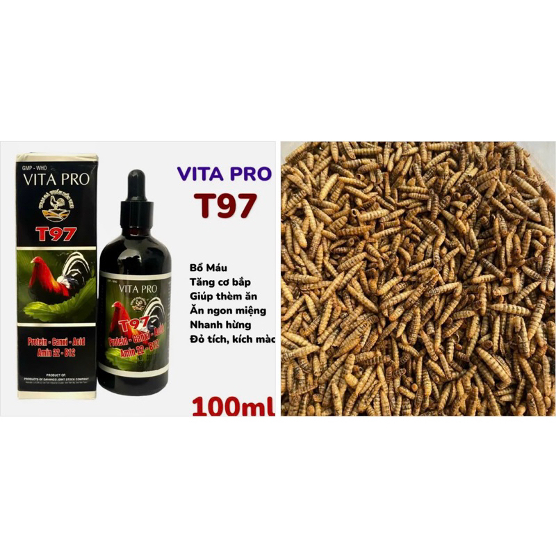T97 VITA PRO 100ml + DRIED WORMS FOR CHICKEN 100G (T97 new model ...