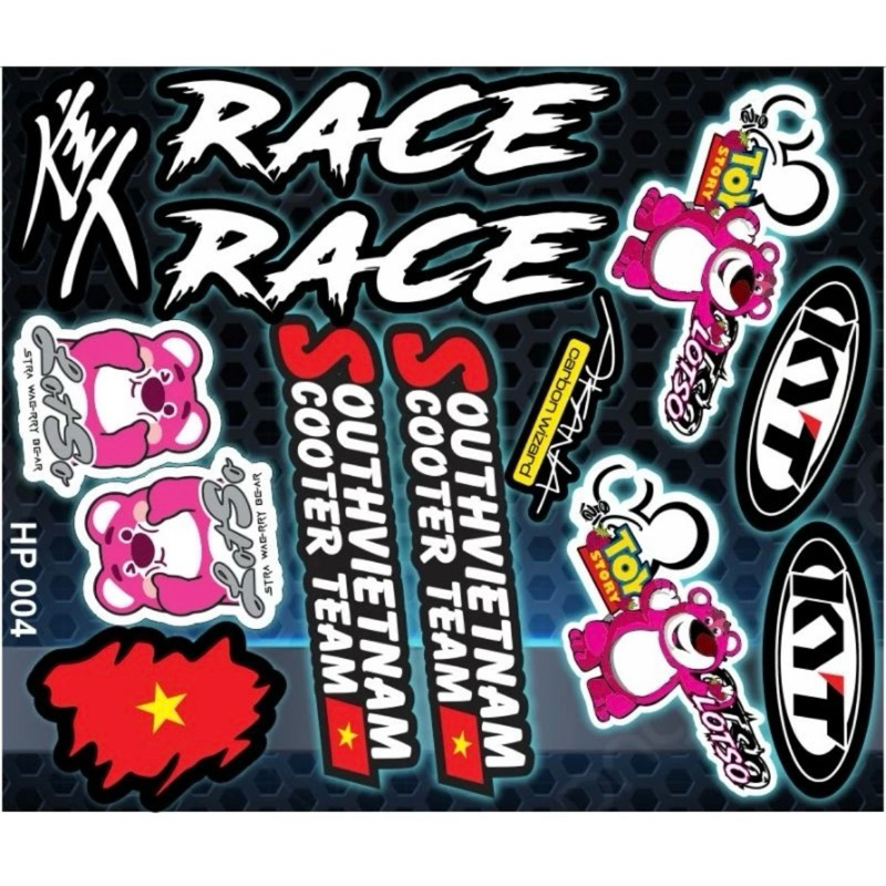 Sticker for motorbikes, motorbikes, bicycles, desks, helmets, multi ...
